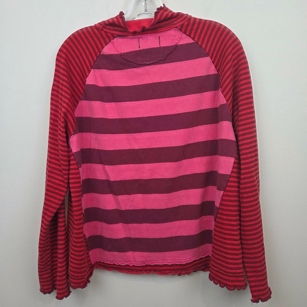 Free People We The Free Punk Playful Tee Stripes Pink Red Boho Womens Size Small - Picture 6 of 14